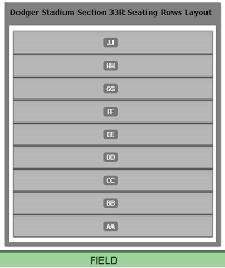 Los Angeles Dodgers Dodger Stadium Seating Chart