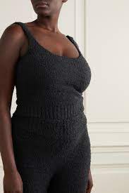Black Cozy Knit Boucle Tank Garnet Skims Net A Porter
