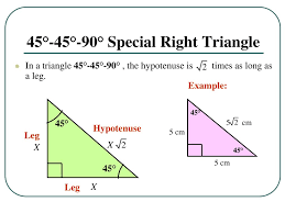 Figure 2 parts of a right triangle. 45 45 90 Special Right Triangle Ppt Download