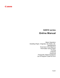 This error generally known as error code 1700 or 1701 indicates ink absorber becomes almost full in your canon mp230 printer. Canon Pixma G2411 Pixma G2510 Pixma G2410 User Manual Manualzz