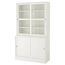 Havsta Aufbewahrung Mit Glasschiebeturen Weiss Ikea Osterreich Sliding Glass Door Glass Door Glass Cabinet Doors
