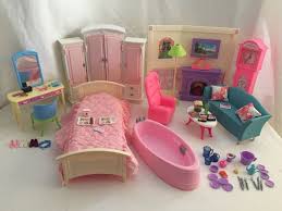Vintage Barbie Furniture Lot 60 Pieces Bedroom Familyroom Lightup Fireplace Mattel Barbie Furniture Barbie Diy Vintage Barbie