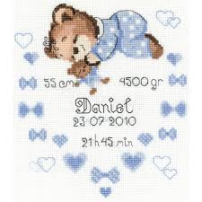 Baby announcement cross stitch patterns. Riolis Girls Birth Announcement Counted Cross Stitch Kit Anabella S