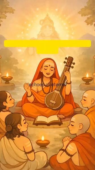 Bhaja Govindam, Bhaja Govindam, Govindam Bhaja Mūḍhamate…” (Worship Govinda, worship Govinda, O foolish mind) — the gentle hymn of Adi Shankaracharya follows a lone sadhu as he walks barefoot along the dusty