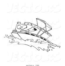 You can use our amazing online tool to color and edit the following ferry boat coloring pages. Vector Of A Cartoon Pontoon Boat Character Outlined Coloring Page By Toonaday 21800