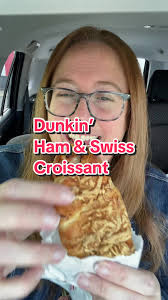 Ham and Swiss Croissant Dunkin or Pretzel Ham