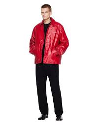 Balenciaga Leather Blncg News 24 7 Jacket Red On Garmentory In 2021 Jackets Red Jacket Balenciaga Jacket