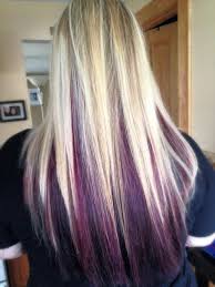 Purple And Blonde Hair Color Pictures Peekaboo Hair Hair Styles