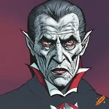 Portrait of dracula in the style of bernie wrightson