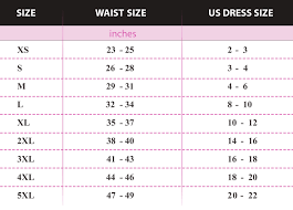 76 High Quality Waist Training Size Chart