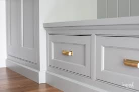 Entryway Cabinetry Reveal Custom Entryway Cabinet And Entyway Bench Our beadboard entry cabinet has double doors, each fitted with two antique brass finish hooks to hold lots of coats, scarves and bags. custom entryway cabinet and entyway bench