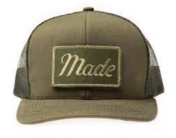 Army Green Trucker Hat With Velcro Patch Velcro Patches Hats Trucker Hat