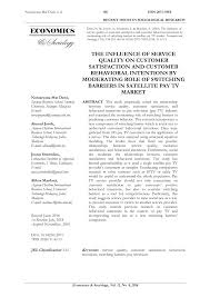 They are available on various platforms such as terrestrial tv, radio, satellite, iptv, mobile and desktop apps. Pdf The Influence Of Service Quality On Customer Satisfaction And Customer Behavioral Intentions By Moderating Role Of Switching Barriers In Satellite Pay Tv Market