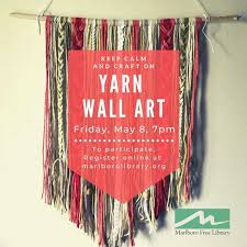 I decided to start with the navy yarn to use in the center of the piece. Yarn Wall Art Craft Online Meet Me In Marlborough New York Agritourism