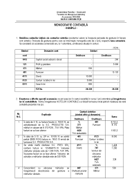 Inregistrarea sistematica (in conturi) a. Monografie Contabila Exemplu Mm