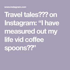 Travel Tales On Instagram I Have Measured Out My Life Vid Coffee Spoons In 2020 Coffee Spoon Life Instagram