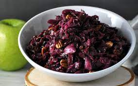 P In This Dish Red Cabbage Is Cooked In Apple Cider And Balsamic Vinegar And Red Wine With A Tou Braised Red Cabbage Red Cabbage With Apples Cabbage Recipes