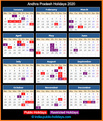 Andhra Pradesh Holidays 2020