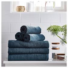 Vagsjon Gastehandtuch Dunkelblau Ikea Deutschland In 2020 Blue Towels Ikea Blue Bath Towels