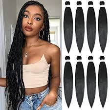 Grab as many hair extensions as you can find and braid these two beautiful thick braids with a part right in the middle and the rest of the hair completely straightened. Amazon Com Pre Stretched Braiding Hair Long Braid 30 Inch 8 Packs Braiding Hair Extensions Professional Synthetic Fiber Crochet Twist Braids Beauty Personal Care