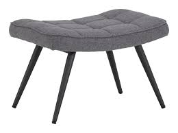 Dies macht ihn perfekt als zusätzlichen stuhl, wenn gäste kommen. Fusshocker Uldum Grau Schwarz Danisches Bettenlager
