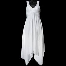 White Handkerchief Dress Moda