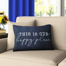 Maybe you would like to learn more about one of these? Andover Mills Mcghee This Is Our Happy Place Indoor Outdoor Rectangular Lumbar Pillow Reviews Wayfair