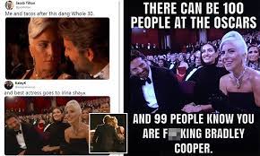 Lady Gaga And Bradley Cooper S Oscars Performance Spawns Memes Daily Mail Online