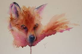 Colours Of A Fox Fox In Watercolour Animal Paintings Watercolor Fox Watercolor Pictures