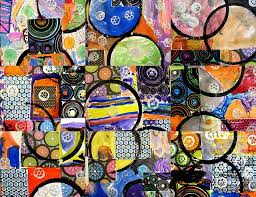 Circle Collage Paintings Art Elements Of Art Circle Painting