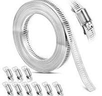 Amazon.com: Hose Clamps, DIY 20 FT Metal Strap + 9 Fasteners ...