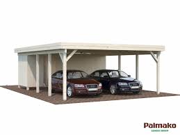 It has the option of a felt or shingles roof covering. Palmako Holzcarport Karl 40 6 M Gartenhaus King De