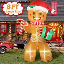 The mini nativity set makes a thoughtful gift for friends and relatives. 8ft Inflatable Christmas Santa Claus Gingerbread Man Decoration Outdoor Xmas Ebay