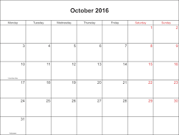 October 2016 Calendar Waterproof August Calendar Printable Calendar 2016 Calendar Printables