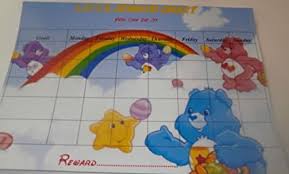 Personalised A4 Laminated Care Bears Reward Chart With Stickers