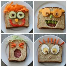 Kids Lunches 4 Easy Sandwich Face Ideas Food Food Humor Simple Sandwiches
