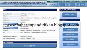 Program Aplikasi Sppd Surat Perintah Perjalanan Dinas 2016 Rumah Pgri
