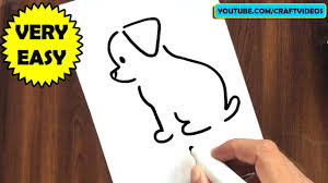 More images for how to draw a dog sitting side view » How To Draw A Dog Easy Youtube