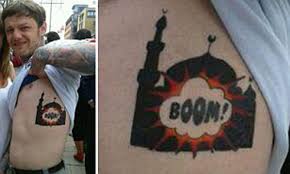Although we can think that those who tattoo any type of bomb (from the classic round black bomb with a wick to an atomic bomb of. Who Is The Man With The Mosque Bomb Tattoo Edl Member Poses Brazenly With Inking Depicting Explosion At Muslim Place Of Worship Daily Mail Online