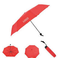 Custom Red Color Rain Umbrella Mini Manual Open Folding Umbrella