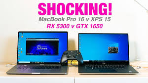 Macbook Pro 16 Gaming V Xps 15 7590 In Windows Rx 5300 V Gtx 1650 Benc Macbook Pro Macbook Macbook Pro 15