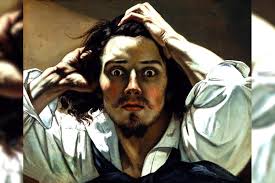 Decorazione da parete dell'uomo disperato, arte da parete su tela di  Gustave Courbet, stampa su tela di grandi dimensioni, stampa d'arte  classica da parete, Le Désespéré: un'arte realista