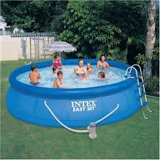 Amazon Com New Intex 15 X 42 Easy Set Pool Complete Kit With Pump Cover Ladder Toys Games Easy Set Pools Above Ground Swimming Pools Inflatable Pool