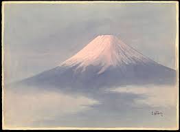 Niimi S Watercolour Mt Fuji In Snow Japanese Woodblock Printing Japanese Watercolor Japanese Artwork