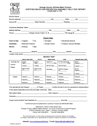 For this reason, it's important to test for backflow and address any problems immediately. Fillable Online Orangecountyfl Backflow Test Form Orangecountyfl Net Orangecountyfl Fax Email Print Pdffiller