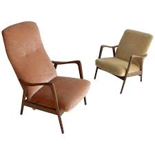 Pair Of Westnofa Recliner Lounge Chairs In Velvet By Ingmar Relling Norway In 2020 Chair Lounge Chair Comfortable Chair