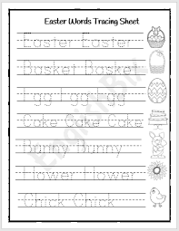 We've created easy craft packs, fun activities, templates for easter poems for ks2 students for you to bring to class before or during easter. Easter Words Tracing And Writing Worksheet Englishbix