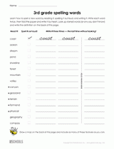 Words on the list are: 3rd Grade Spelling Words List 25 Of 36 3rd Grade Word Lists Worksheet Greatschools