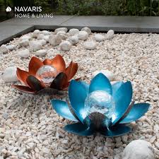 Navaris Led Solar Lotus Laterne Wiederaufladbar Lotusblute Solarlampe Bruchglasoptik Garten Deko In 2020 Solarleuchten Solarlampe Laterne