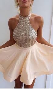 Cute Homecoming Dress High Neck Prom Dress Short Prom Dress Sequin Homecoming Dress Sleeveless Homecoming Dress Mini Prom Dress From Ivowedding Prom Dresses For Teens Homecoming Dresses Sparkly Homecoming Dresses